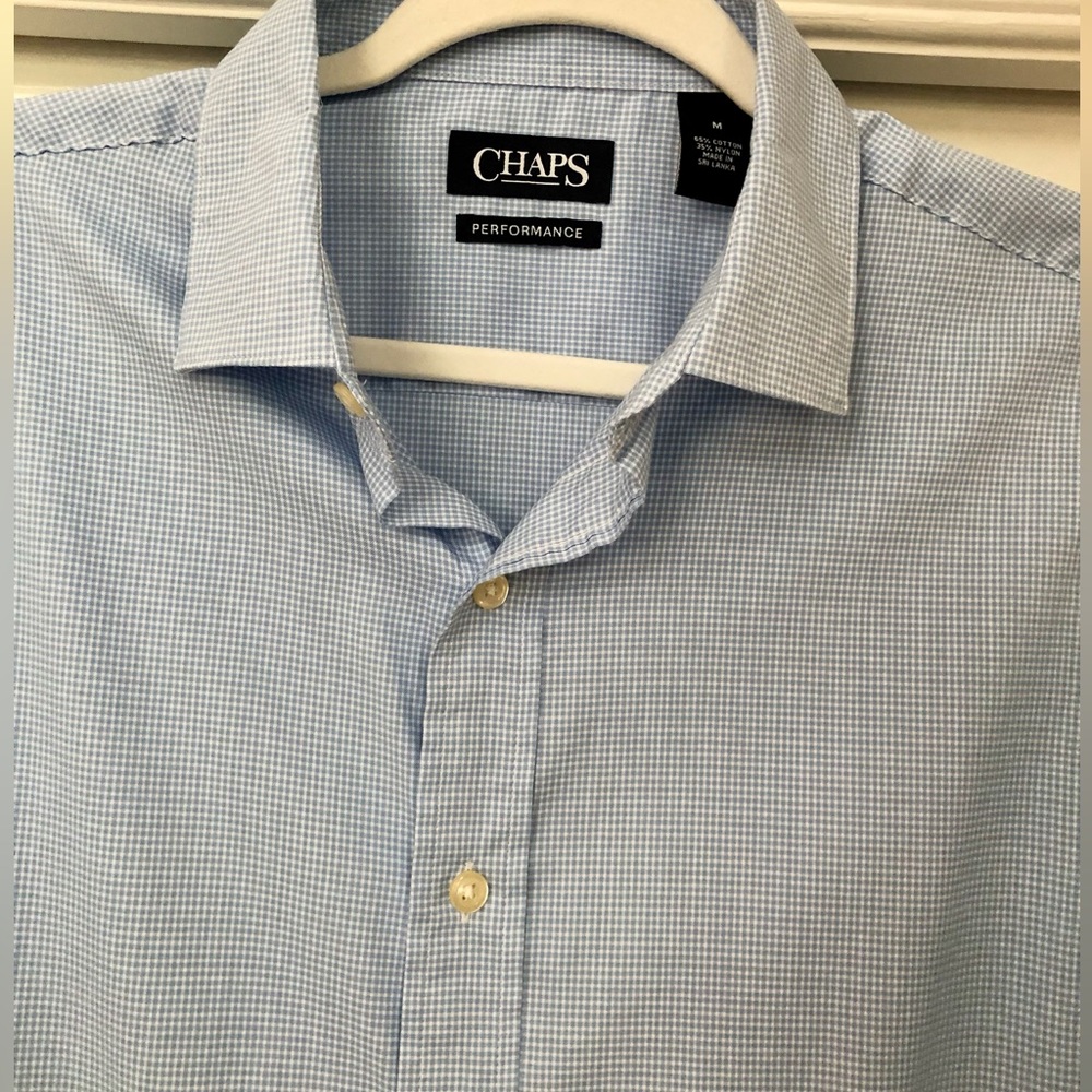 Men’s Chaps Performance Button-Down Check Plaid S… - image 2